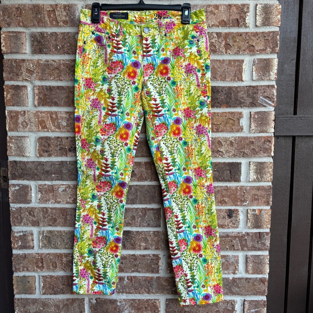 J. Crew X Liberty of London tresco Floral toothpick Skinny Jeans -